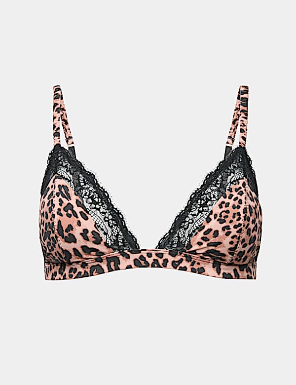 Corpi&ntilde;o Clara con estampado de leopardo y tacto de papel (para copa A-E) - ES