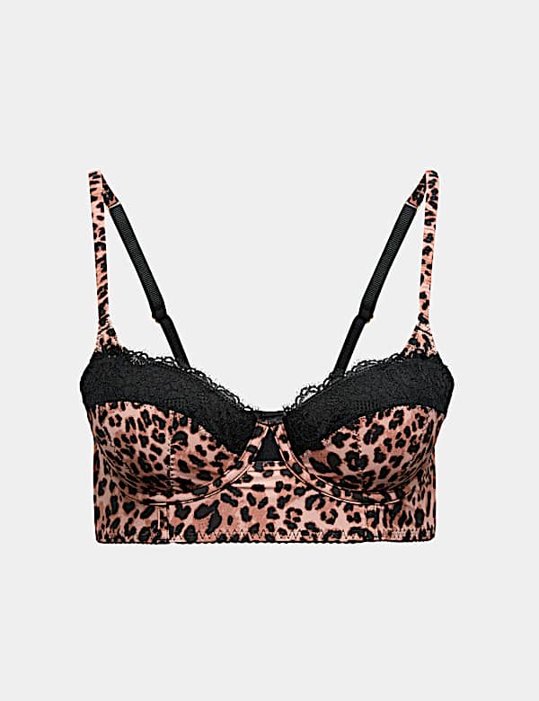 Clara Papertouch Leopard Longline Balcony Bra (A-E) - BE