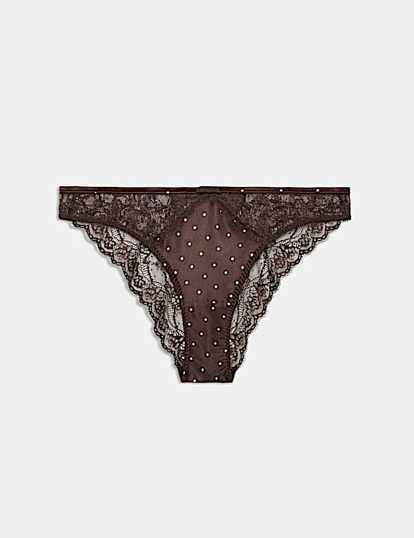 Luna Spot Lace Brazilian Knickers - AL