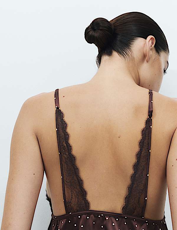 Satin Spot Lace Cami - AL