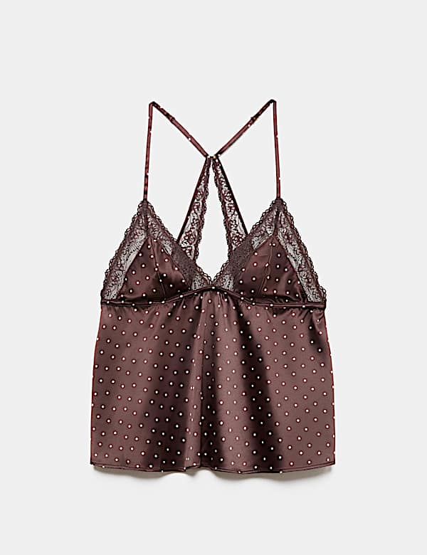Satin Spot Lace Cami - AL