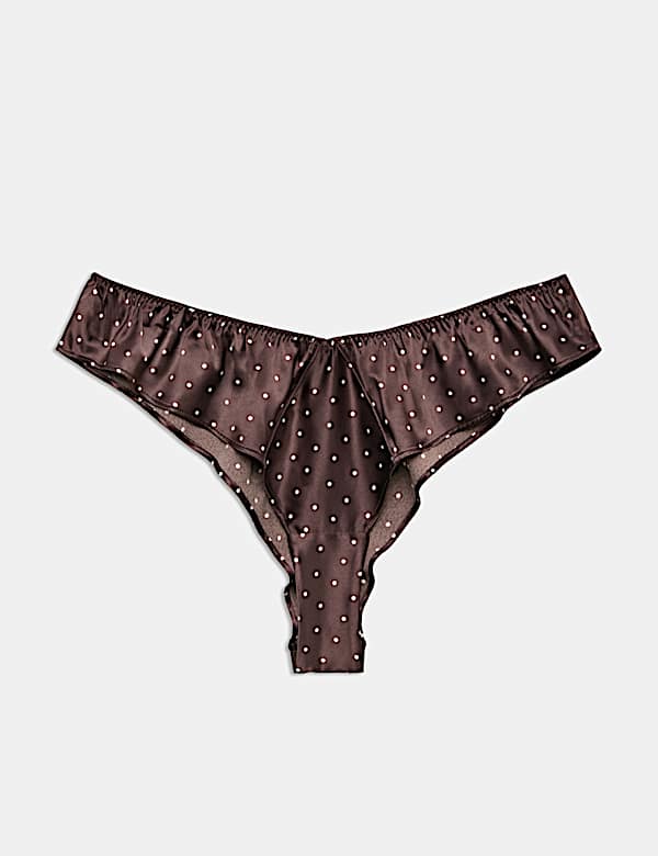 Luna Satin Spot Frenchie Knickers - AL