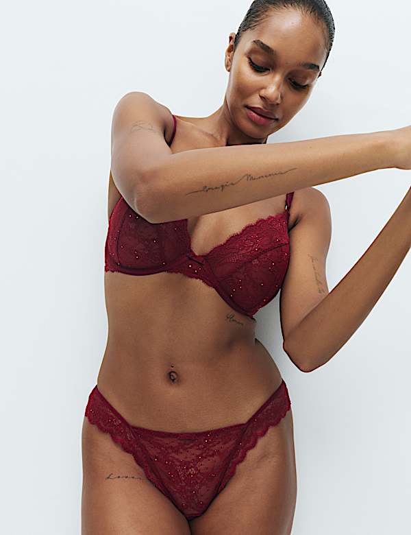 Non Padded Lace Plunge Bra F+ - NZ