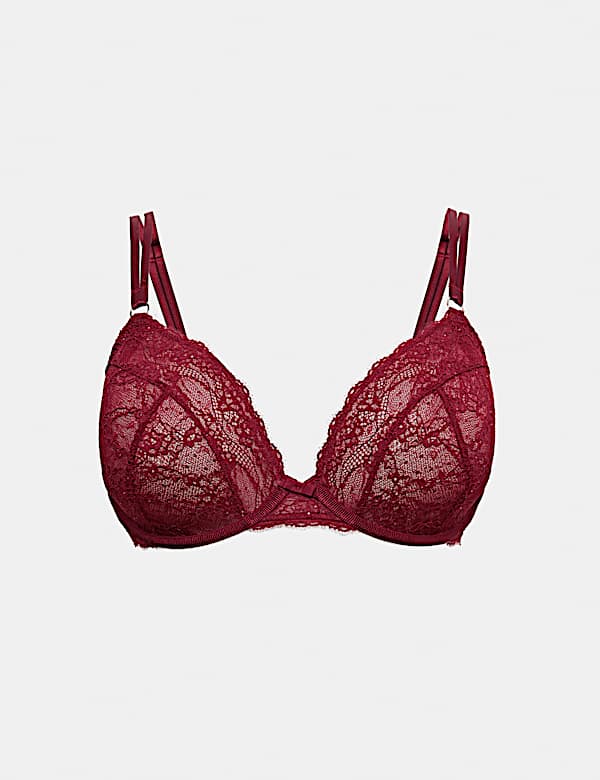Non Padded Lace Plunge Bra F+ - NZ