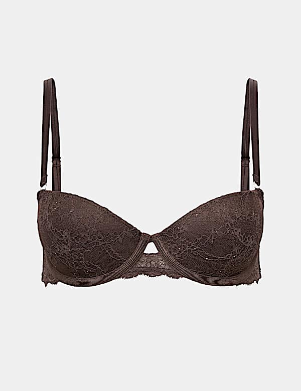 Padded Lace Wired Balcony Bra - AU