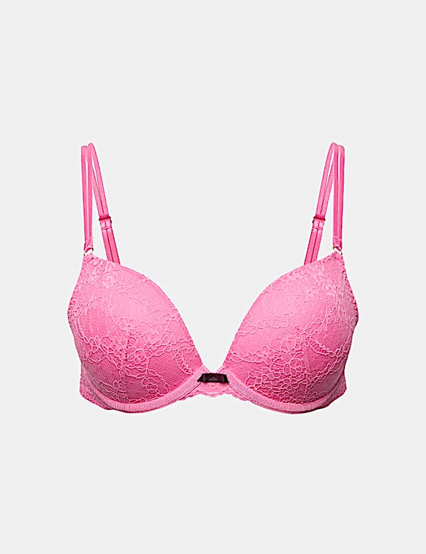 Ida Lace Padded Wired Push-Up Plunge Bra (A-E) - SE