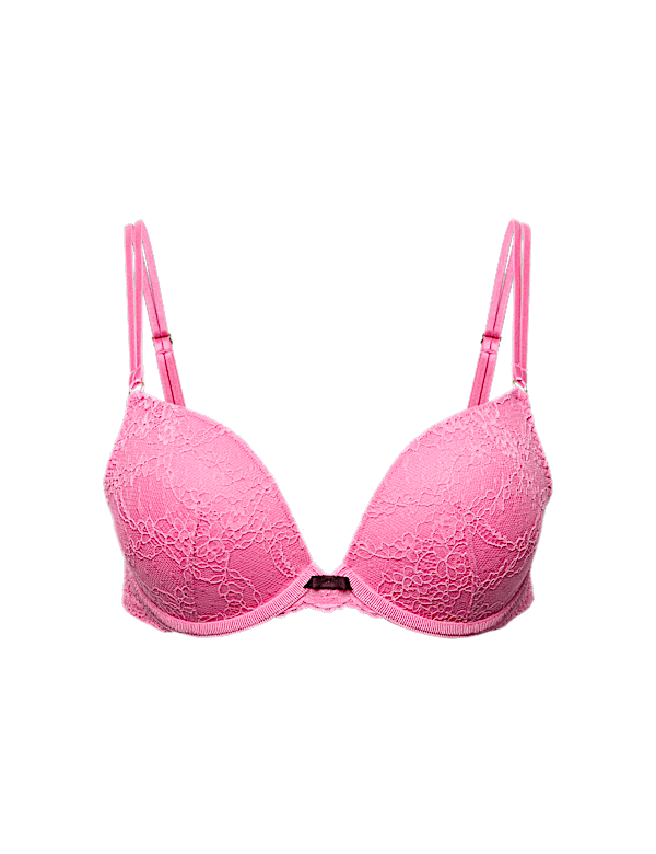 Ida Lace Padded Wired Push-Up Plunge Bra (A-E)