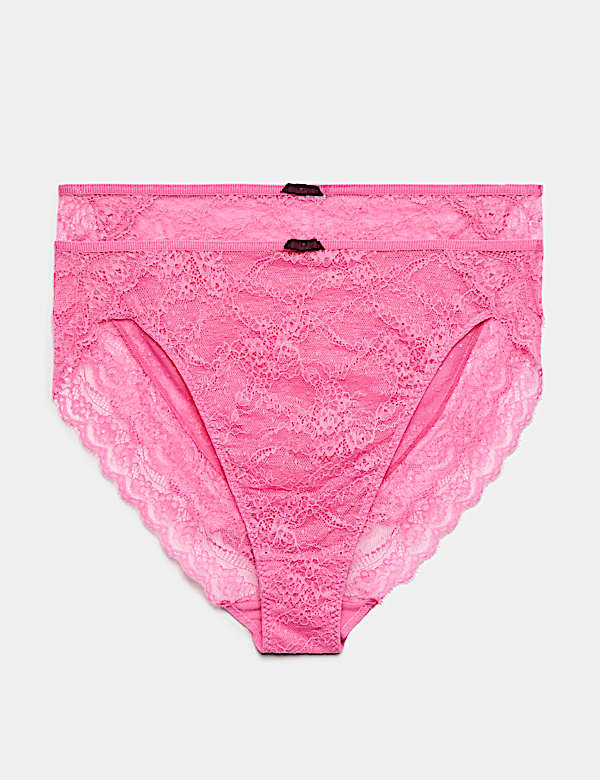 2 Pack Ida Lace High Leg Knickers
