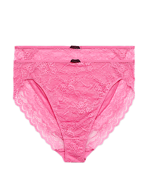 2 Pack Ida Lace High Leg Knickers