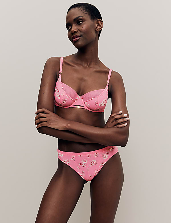 Floral Print High Leg Knickers - AL