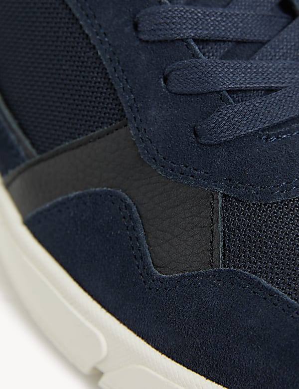 Suede Lace Up Trainers