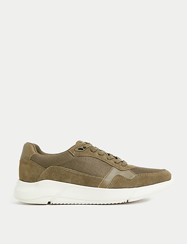 Suede Lace Up Trainers