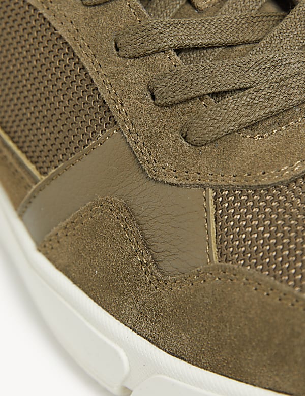 Suede Lace Up Trainers