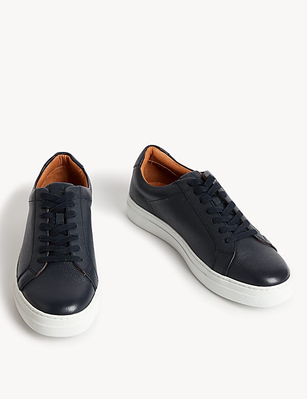 Leather Lace Up Trainers with Freshfeet&trade; - ES