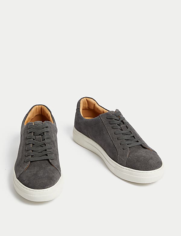 Suede Lace Up Trainers with Freshfeet&trade; - CN