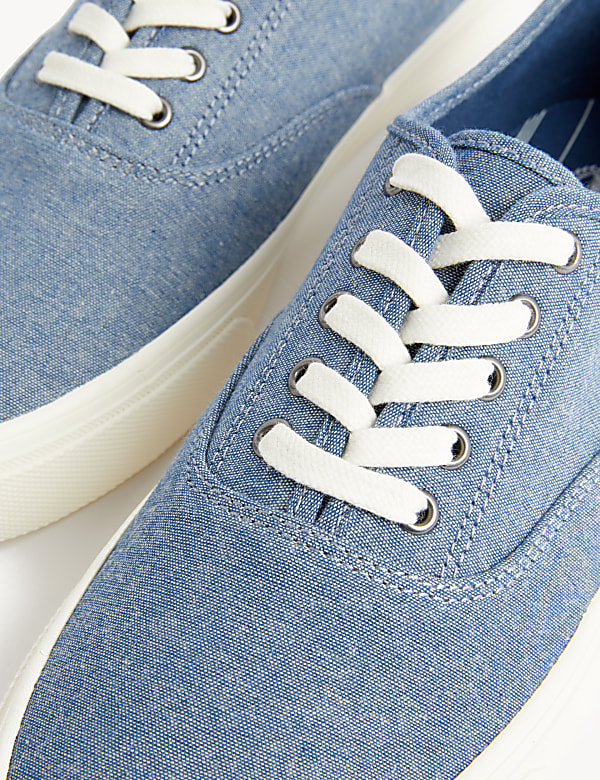 Canvas Lace Up Pumps