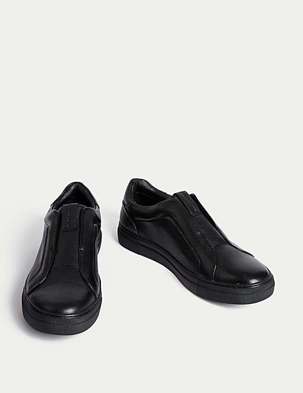 Leather Slip-On Trainers with Freshfeet&trade; - CH