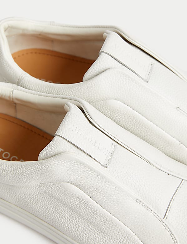 Leather Slip-On Trainers with Freshfeet™ - CN
