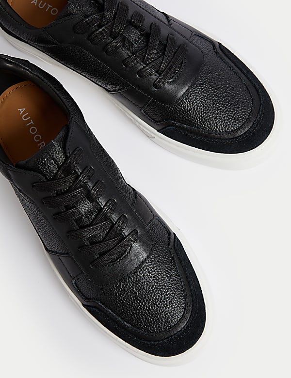 Leather Lace Up Performance Trainers with Freshfeet™ - KR