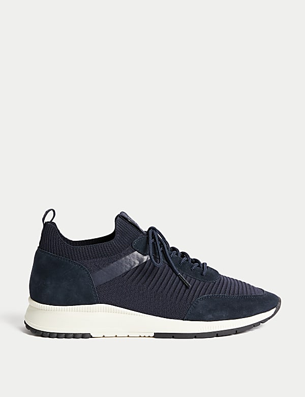 Knitted Lace Up Trainers with Freshfeet™ - FI