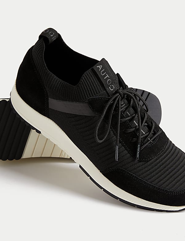 Knitted Lace Up Trainers with Freshfeet&trade; - SE