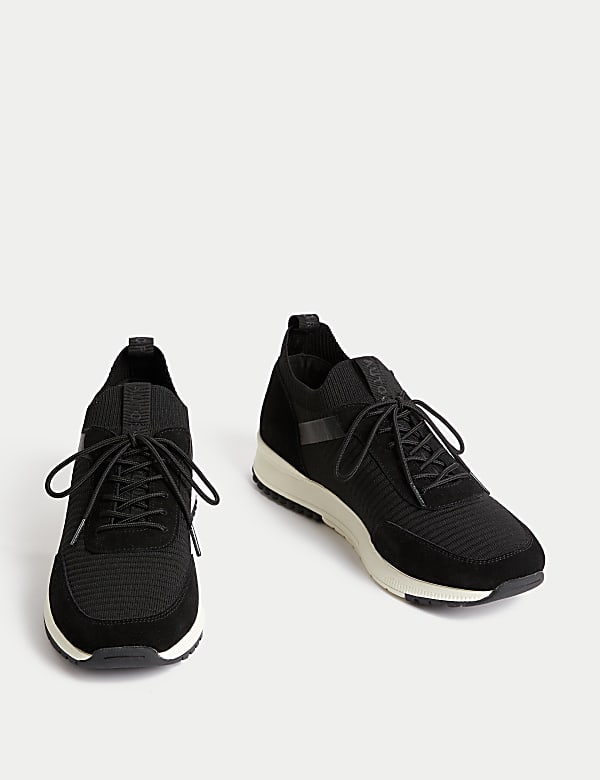 Knitted Lace Up Trainers with Freshfeet&trade; - SE