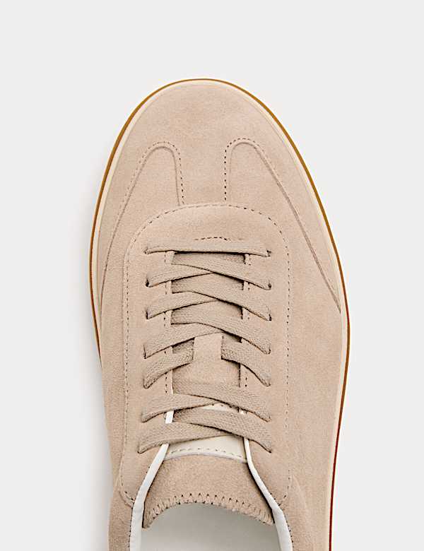 Baskets en daim &agrave; lacets - CA