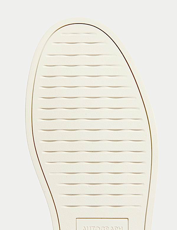Wide Fit Leather Lace up Trainers - AU