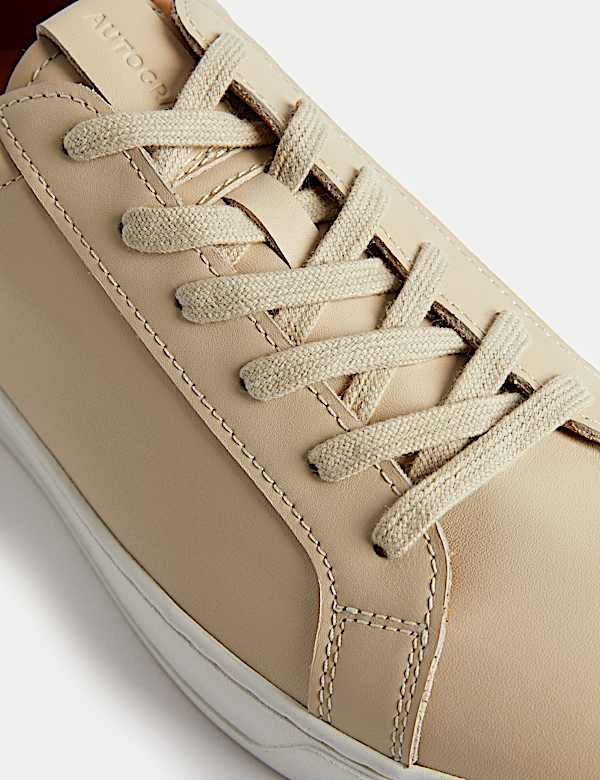 Leather Lace-Up Trainers - VN
