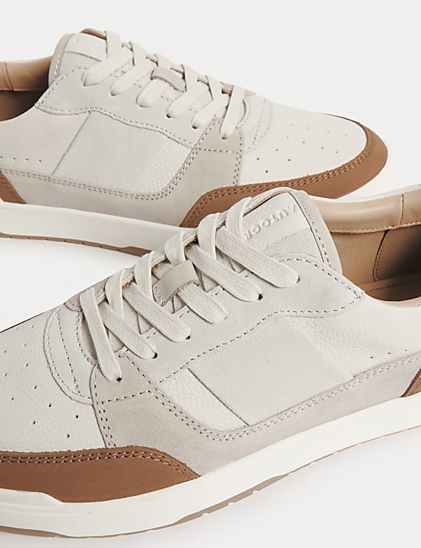 Leather Lace Up Trainers - NL