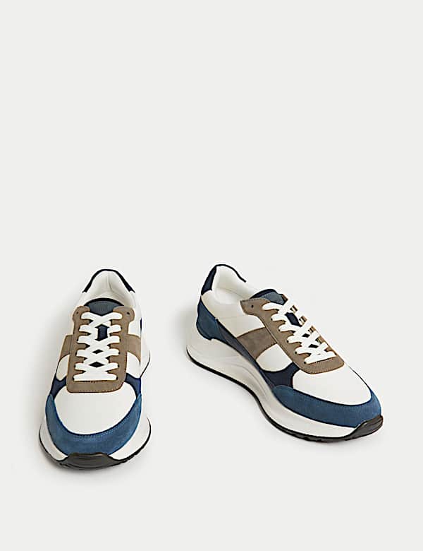 Leather Lace Up Trainers - SE