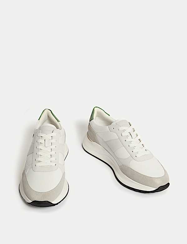 Leather Lace Up Trainers - RS