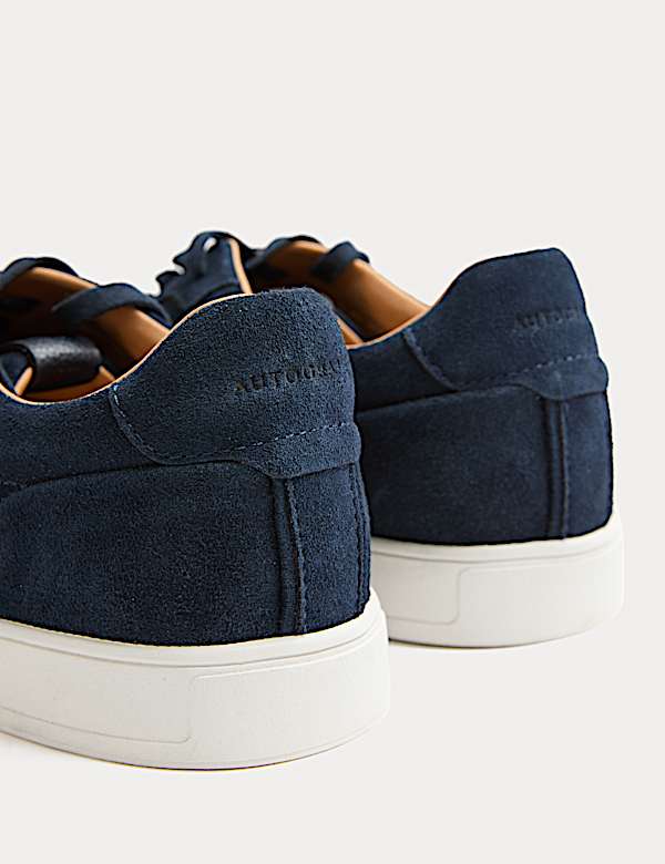 Leather Lace Up Trainers with Freshfeet™ - FR