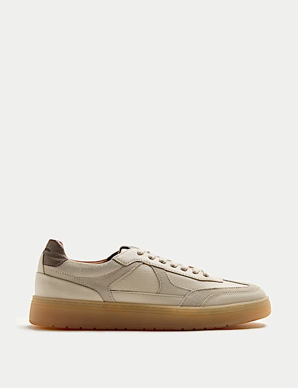 Leather & Suede Lace Up Trainers - RS