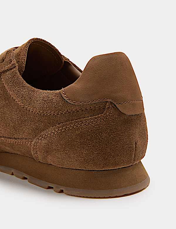 Suede Lace Up Runner Trainers - TW