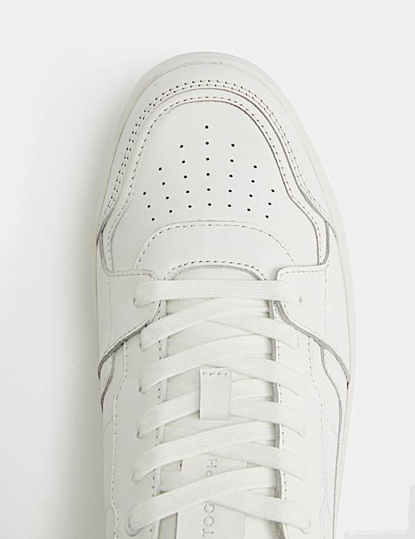 Lace Up Court Leather Trainers - CH