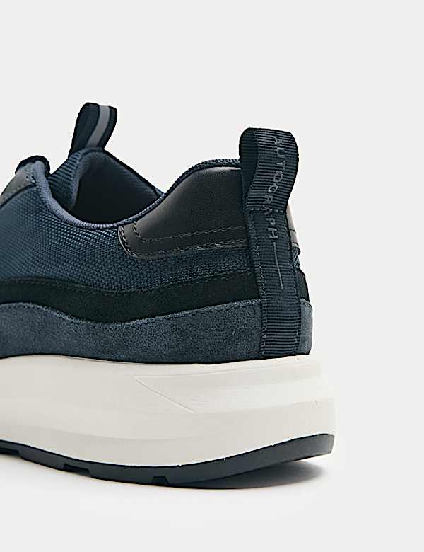 Leather Mix Runner Trainers - CZ