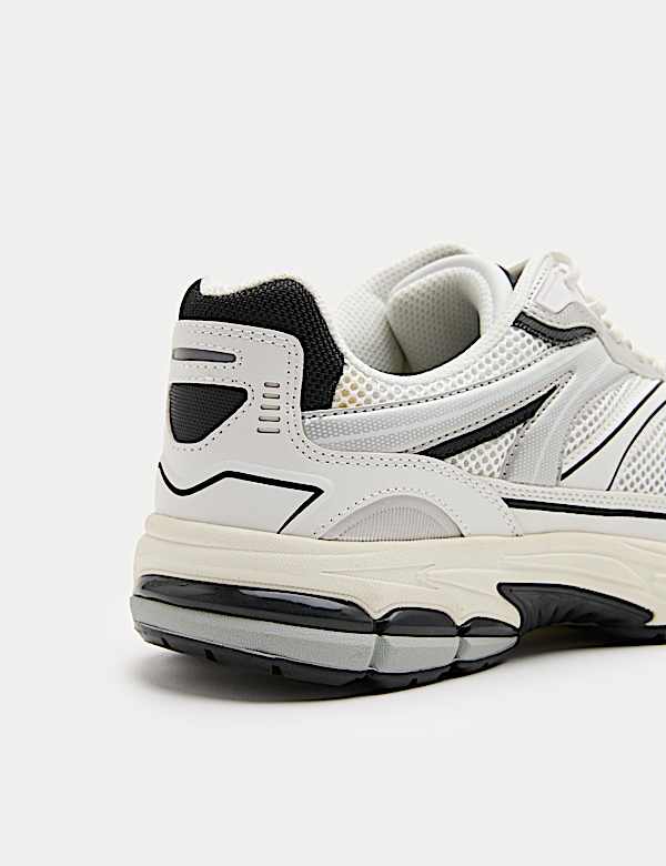 Lifestyle Mesh Mix Lace up Trainers - GR