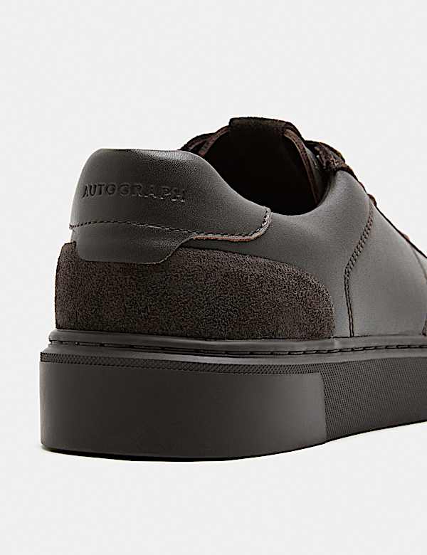Leather T-Toe Cupsole Trainers - TW
