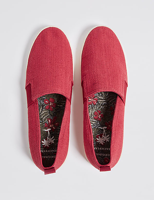 Canvas Slip-on Pump Shoes