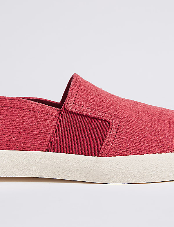 Canvas Slip-on Pump Shoes