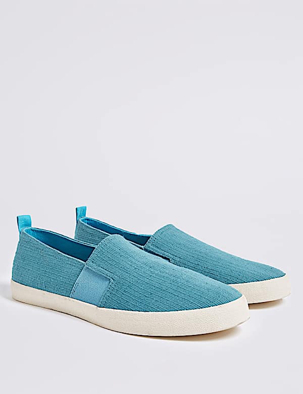 Canvas Slip-on Pump Shoes