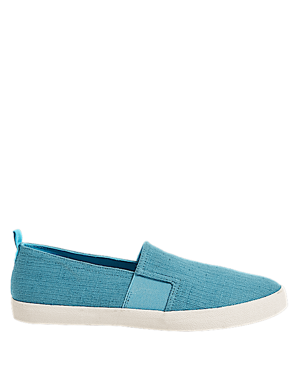 Canvas Slip-on Pump Shoes