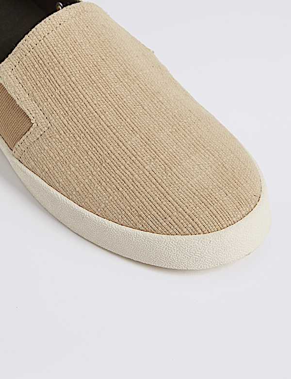 Canvas Slip-on Pump Shoes