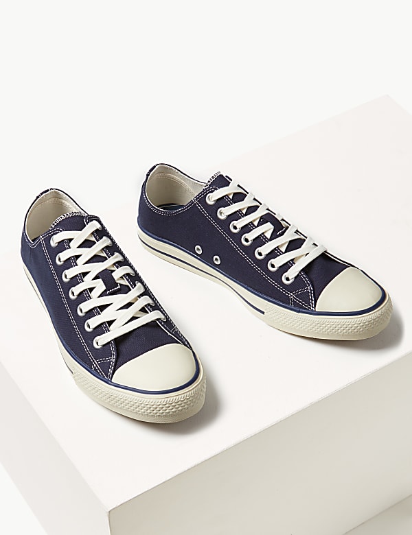 Buy Canvas Lace up Pumps at Marks Spencer