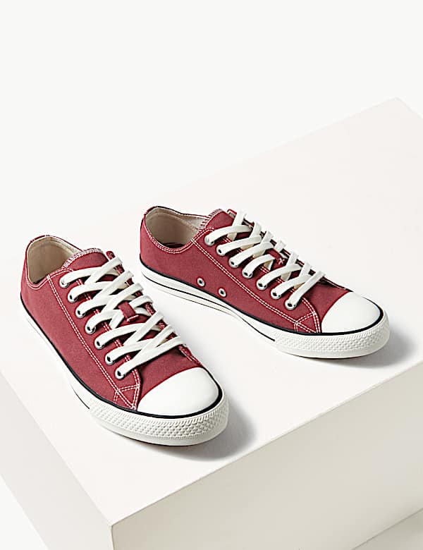 Canvas Lace-up Pumps