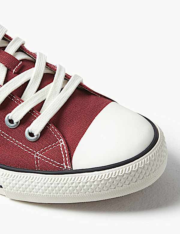 Canvas Lace-up Pumps