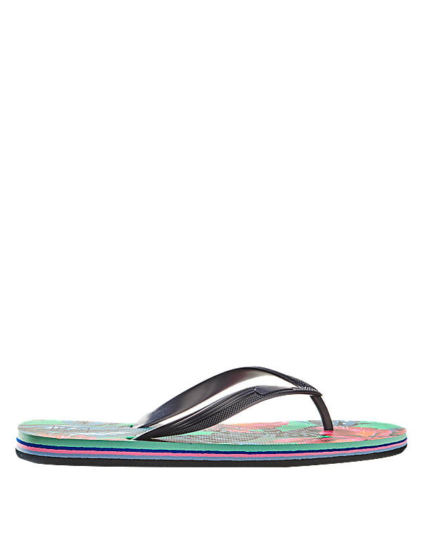 Floral Print Flip-flops