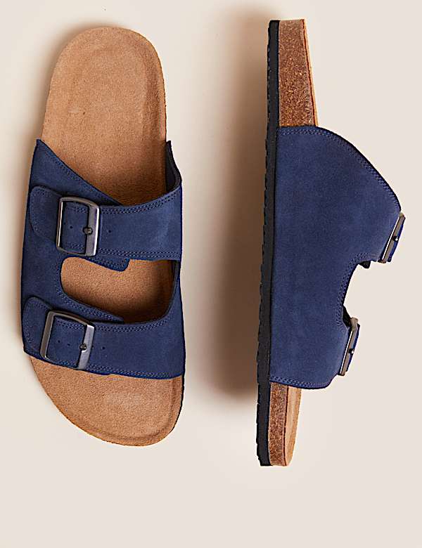 Suede Slip-On Sandals