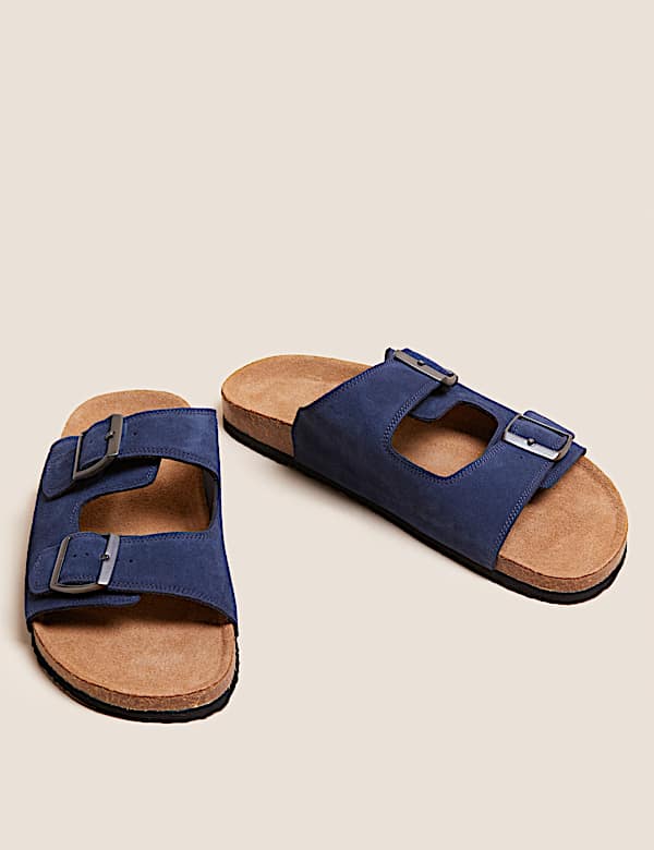 Suede Slip-On Sandals